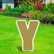 Gold Letter (Y) Corrugated Plastic Yard Sign, 24in